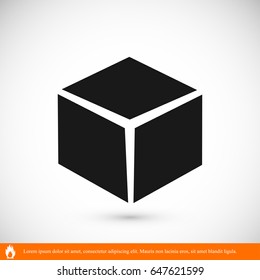 cube icon, vector best flat icon, EPS