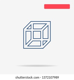 Cube icon. Vector concept illustration for design.
