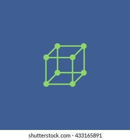 cube icon. Vector concept illustration for design.