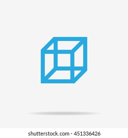 Cube icon. Vector concept illustration for design.