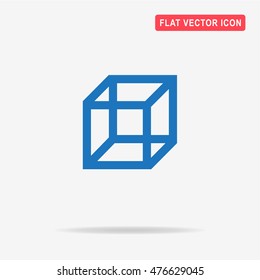 Cube icon. Vector concept illustration for design.