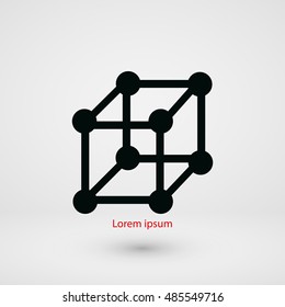 cube icon vector, flat design best vector icon