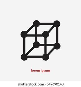 cube icon vector, flat design best vector icon