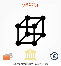 cube icon vector, flat design best vector icon