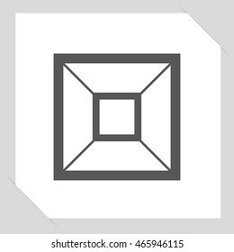 cube icon, vector illustration