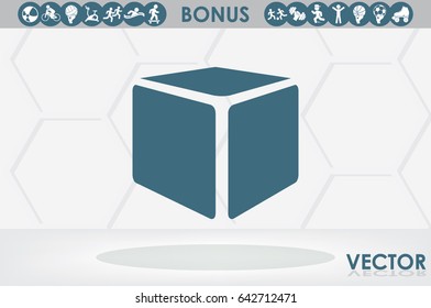 Cube icon vector illustration