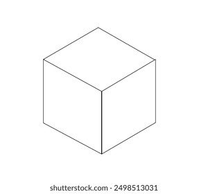 Cube icon vector. illustration. black