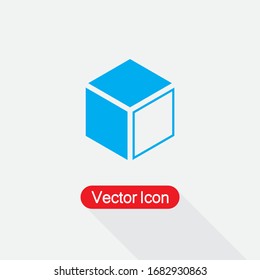 Ilustración De Vector De Ícono De Cubo Eps10