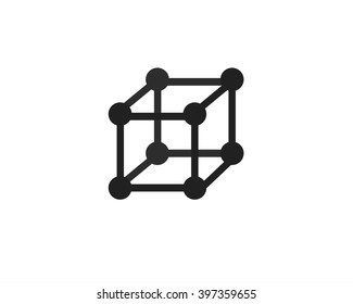 Cube icon. vector illustration. Flat design style