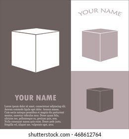  cube  icon, vector illustration. Flat design style