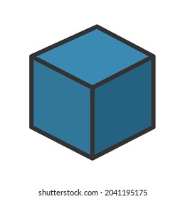 Cube icon vector image. Can also be used for Physical Fitness. Suitable for mobile apps, web apps and print media.