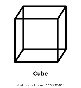 Cube icon vector isolated on white background, Cube transparent sign , line or linear sign, element design in outline style