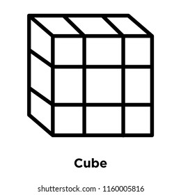 Cube icon vector isolated on white background, Cube transparent sign , line or linear sign, element design in outline style