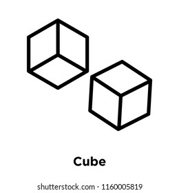 Cube icon vector isolated on white background, Cube transparent sign , line or linear sign, element design in outline style