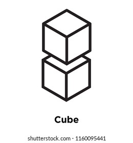 Cube icon vector isolated on white background, Cube transparent sign
