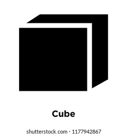 Cube icon vector isolated on white background, logo concept of Cube sign on transparent background, filled black symbol