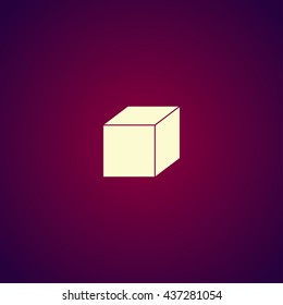 cube icon vector. Modern design flat style icon