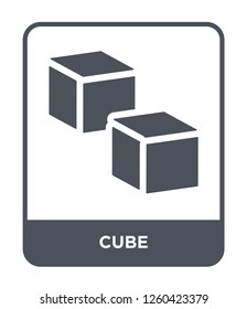cube icon vector on white background., cube simple element illustration
