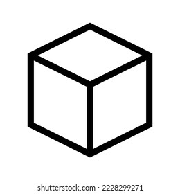 Cube Icon Vector Symbol Design Illustration