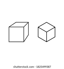ilustración de símbolo vector de icono de cubo