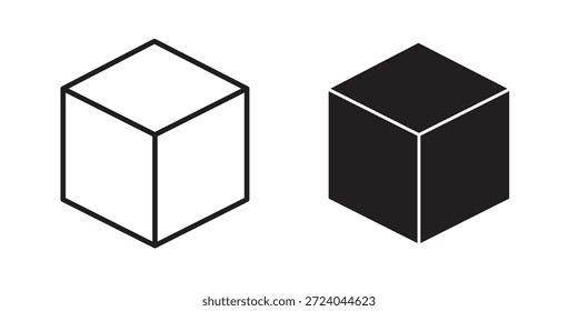Diseño del logotipo de los iconos del cubo, iconos del pictograma
