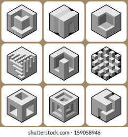 cube icons set 5
