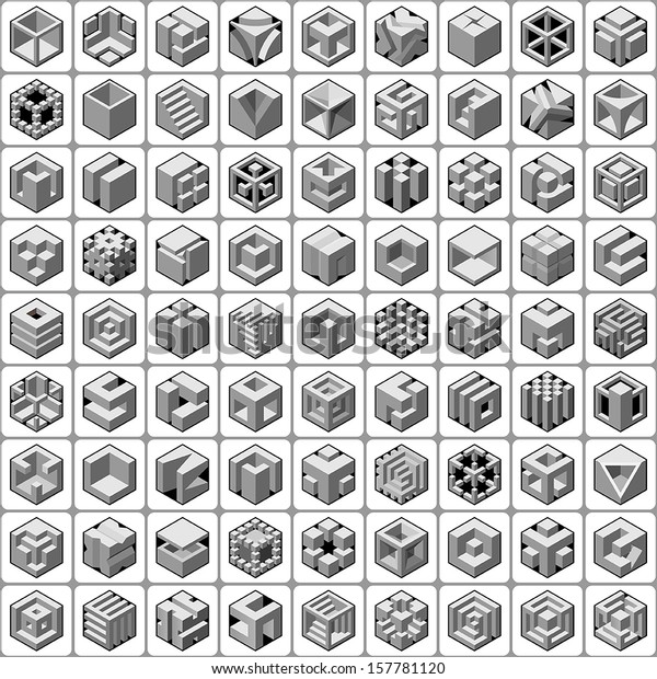cube icons\
set