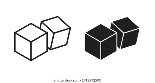 Cube icons sign vectors. suitable for web, app, infographic, etc