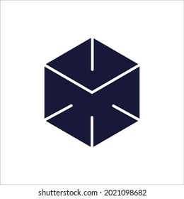 Cube icons symbol vector elements for infographic web