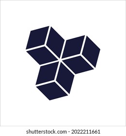 Cube icons symbol vector elements for infographic web