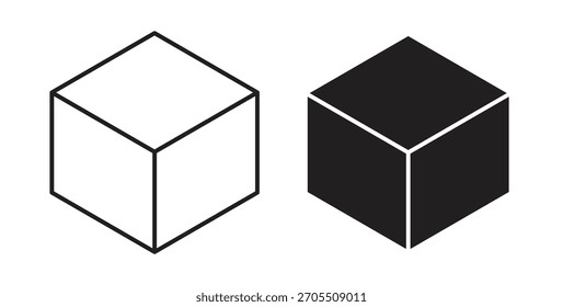 Cube icons for use web design,logo.Symbol illustration.