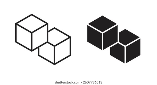 Cube icons vectors graphic designs