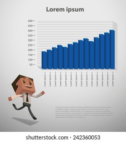 Cube infographic for businness, vector