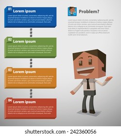 Cube infographic for businness, vector