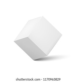Cube isolated on white background. Vector illustration. Eps 10.