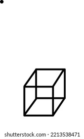 Cube isolated in the white background