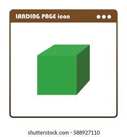 cube, landing page icon