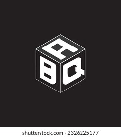 Cube letter logo design in variation colorful background.