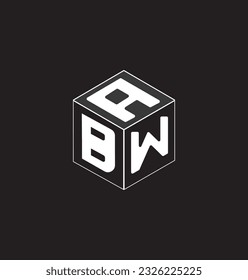 Cube letter logo design in variation colorful background.