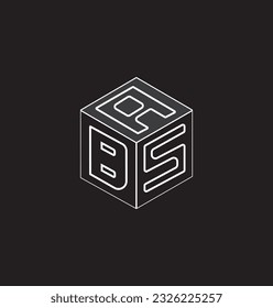 Cube letter logo design in variation colorful background.