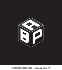 Cube letter logo design in variation colorful background.