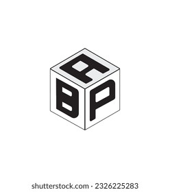 Cube letter logo design in variation colorful background.