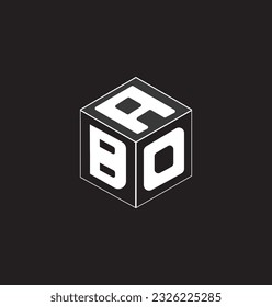 Cube letter logo design in variation colorful background.