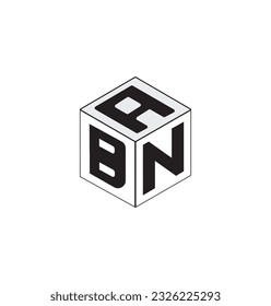Diseño del logotipo de la letra de cubo en un fondo colorido variado.
