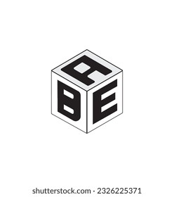 Cube letter logo design in variation colorful background.