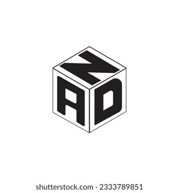 Diseño de logotipo de carta de cubo en vector