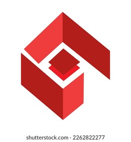 
Elementos de la plantilla de diseño de iconos del logotipo de la carta de cubo