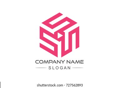 cube letter s logo