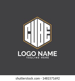 CUBE letter shape logo deisgn