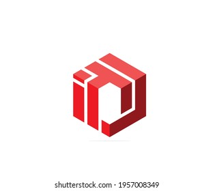 letra de cubo i t c logotipo de iconos